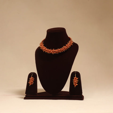 Bishnupur handpainted terracotta necklace set 23