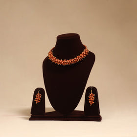 Bishnupur handpainted terracotta necklace set 23