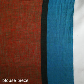 Orange - bishnupur mul cotton saree from bengal 02