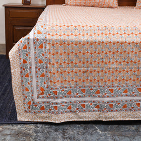 Cotton double sanganeri bed sheet set (108 x 90 in) 06