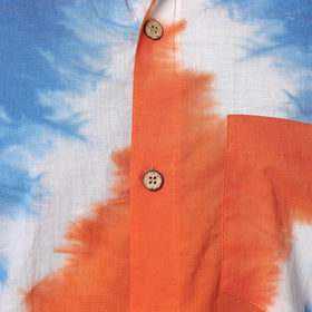 Shibori Tie-Dye Cotton Men Full Sleeve Shirt