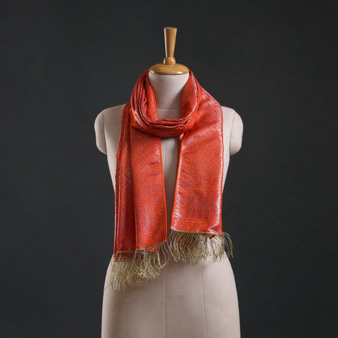 Brocade handloom semi silk banarasi stole 05 - handcrafted