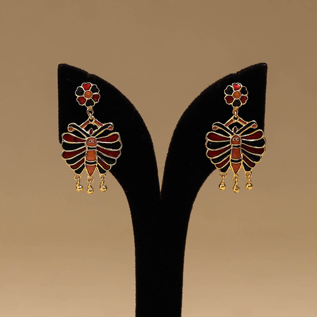 Butterfly - handcrafted paka meenakari earrings 104