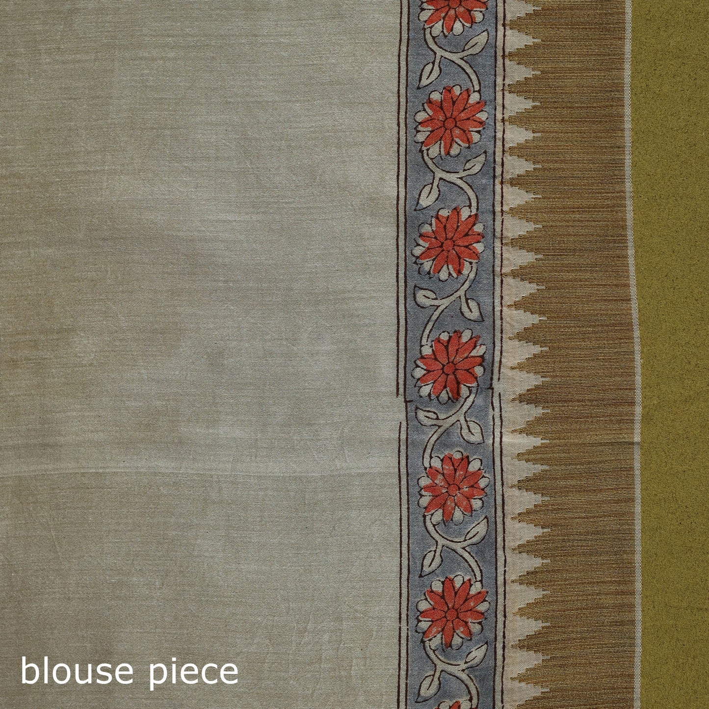 Chanderi silk hand sanganeri saree with ghicha border 15