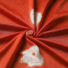 Buy Orange Chanderi Silk Shibori Tie-Dye Fabric Online