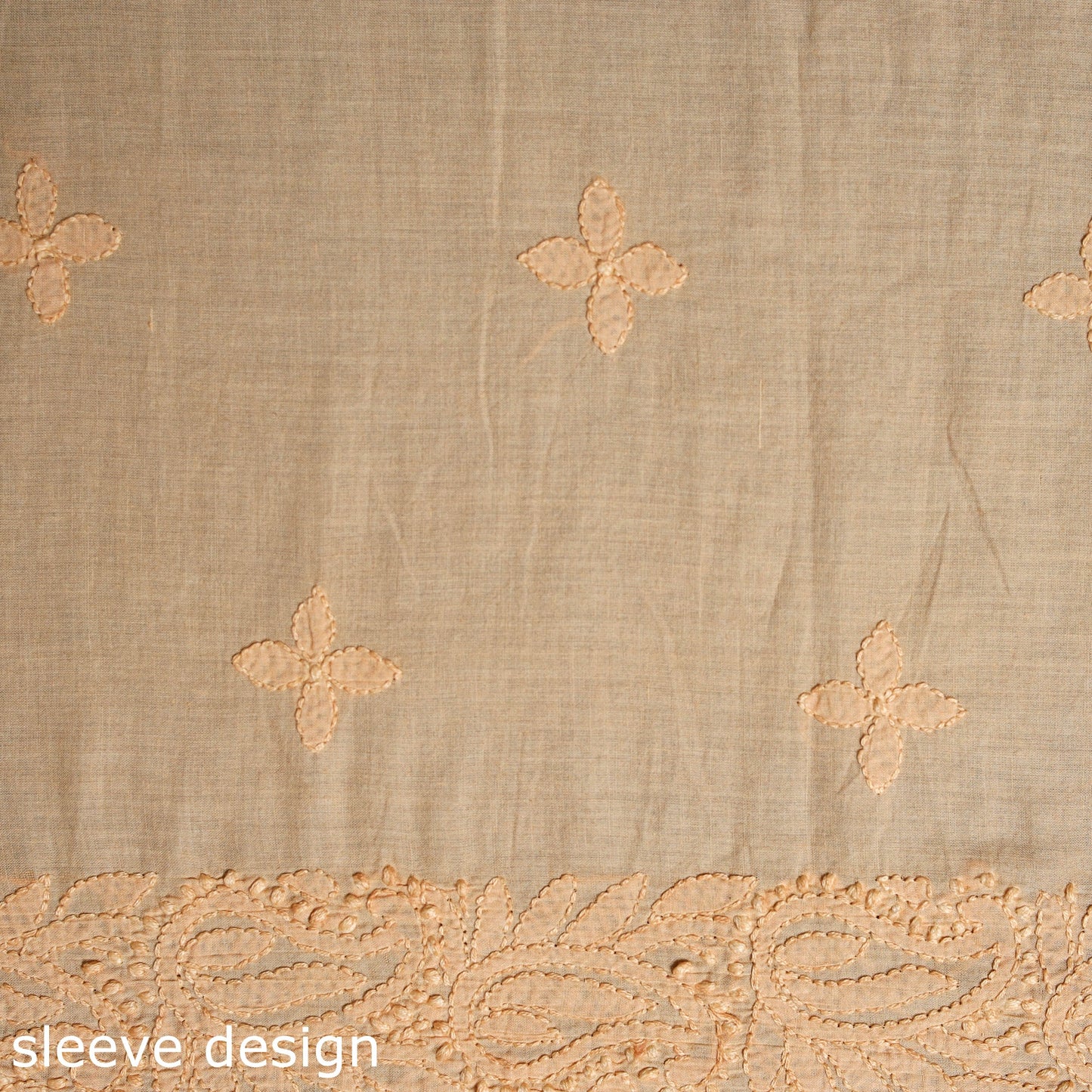 Chikankari Hand Embroidery Mul Cotton Kurta Material