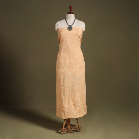 Chikankari Hand Embroidery Mul Cotton Kurta Material