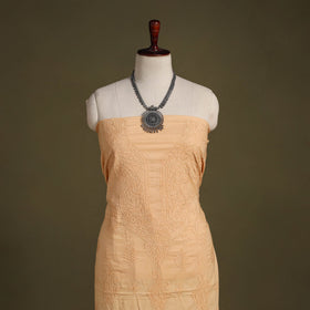 Chikankari Hand Embroidery Mul Cotton Kurta Material