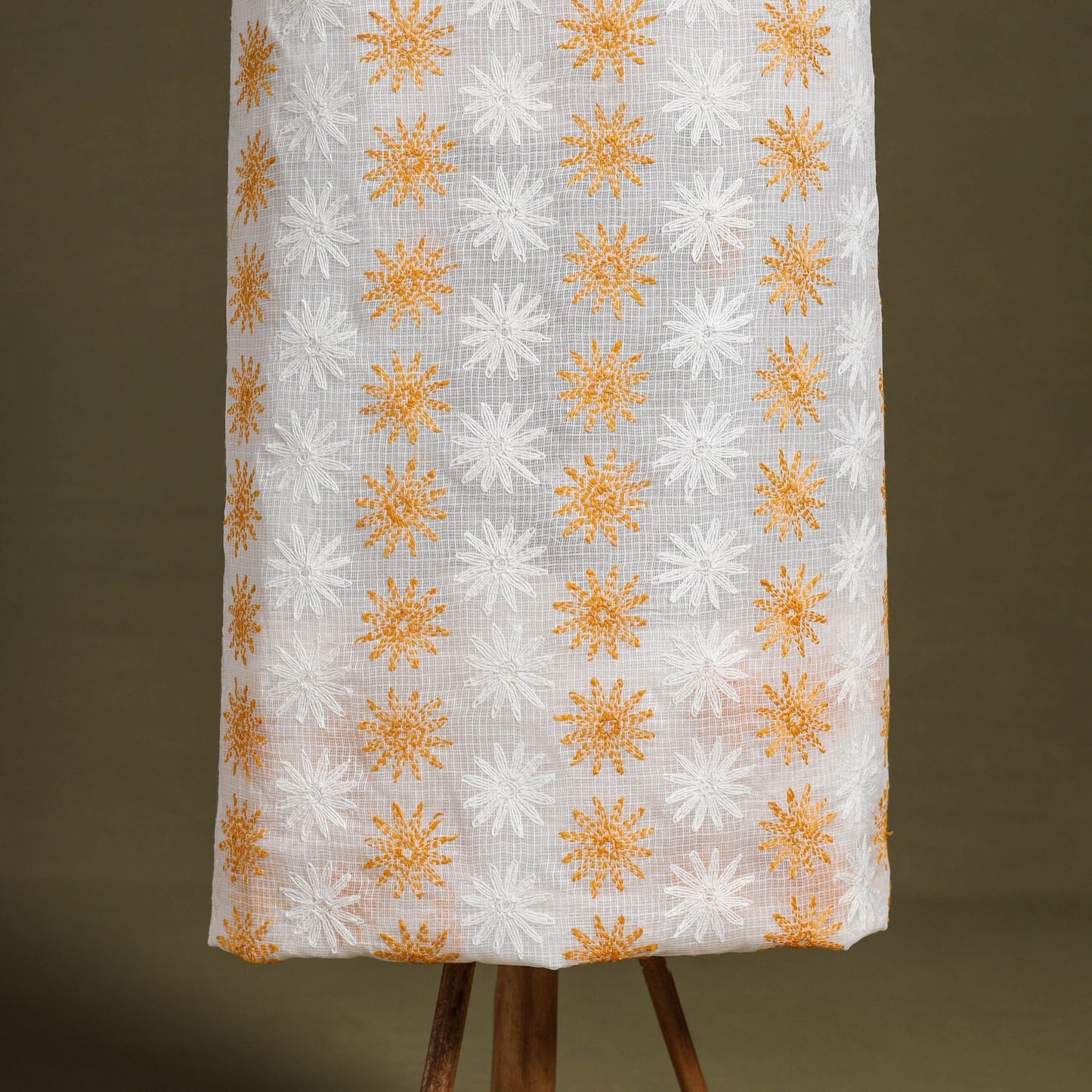 Chikankari Tepchi Hand Embroidery Kota Cotton Kurta Material