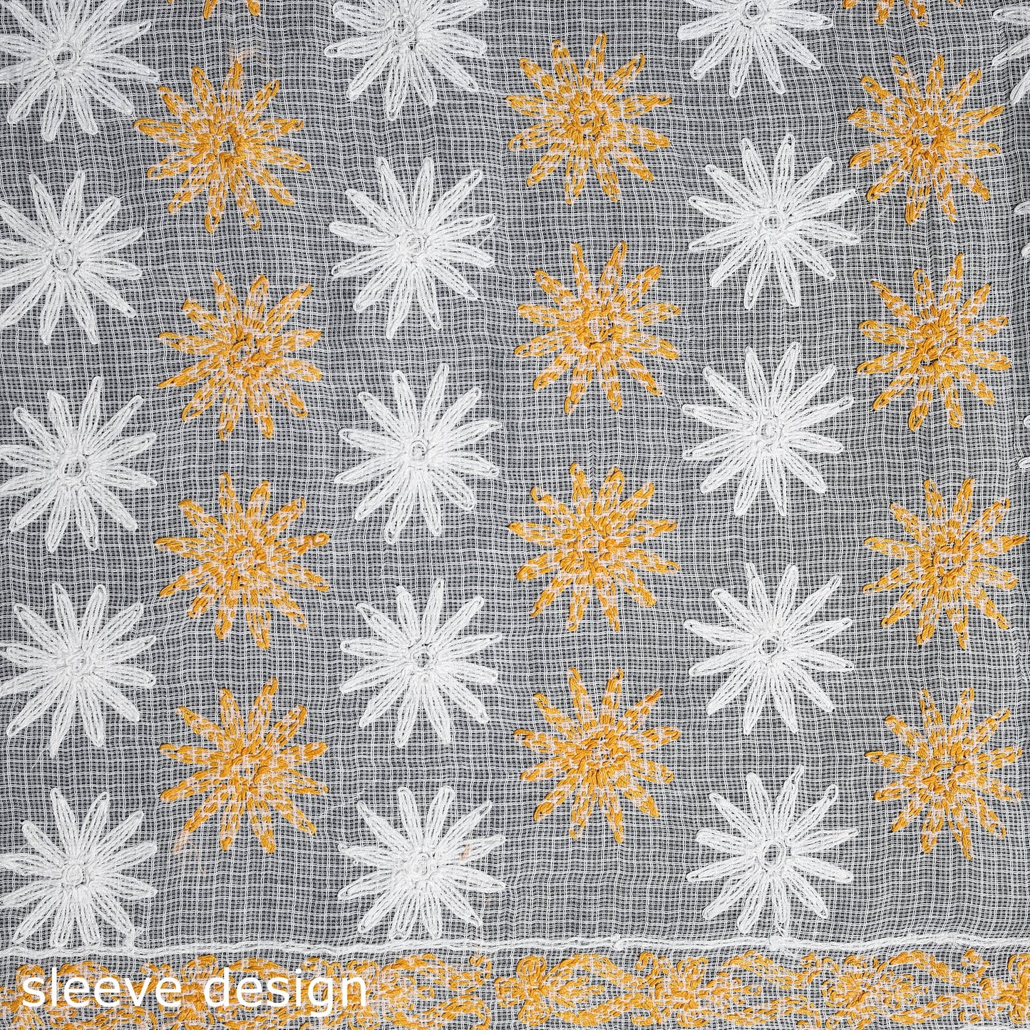 Chikankari Tepchi Hand Embroidery Kota Cotton Kurta Material