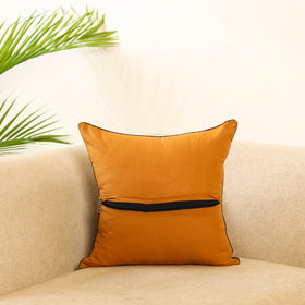 Orange - cotton bagh cushion cover 08 - handcrafted