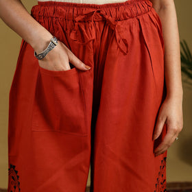 Buy Cotton Bengal Kantha Hand Embroidery Palazzo