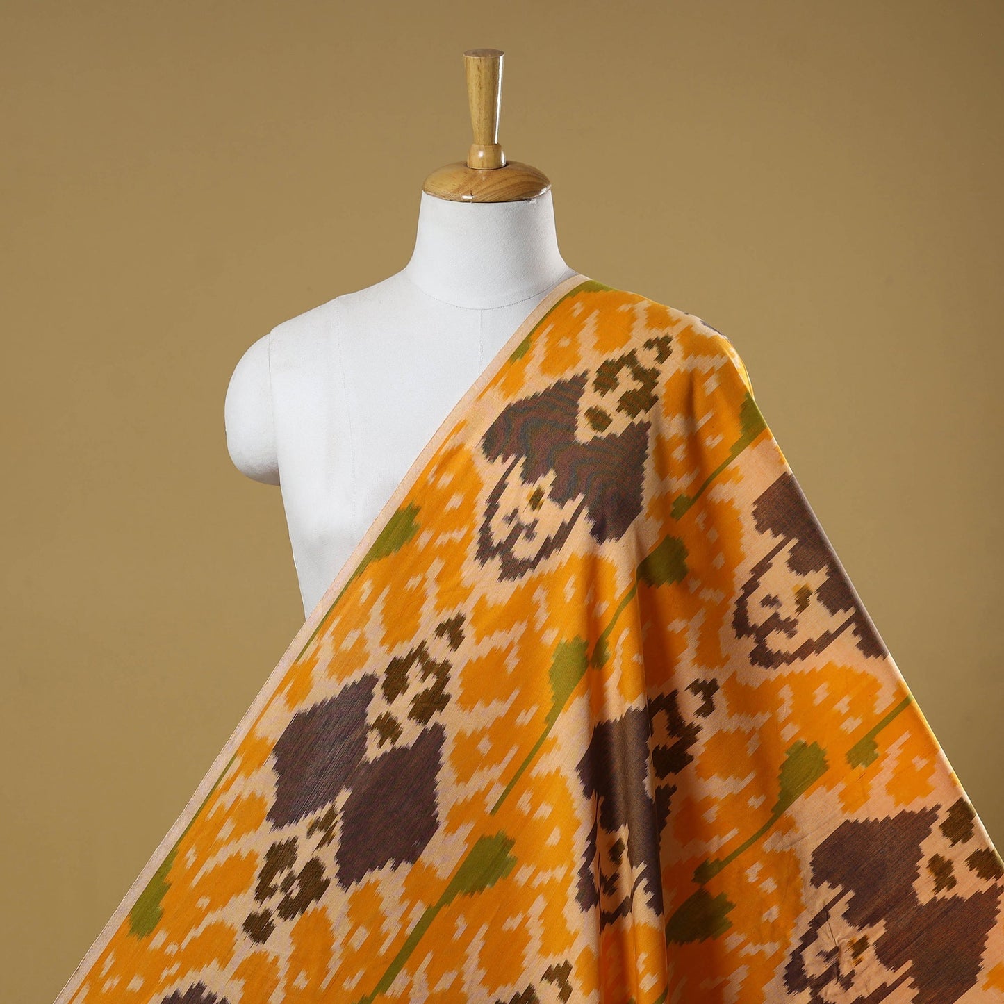 Cotton central asian pochampally ikat fabric 24