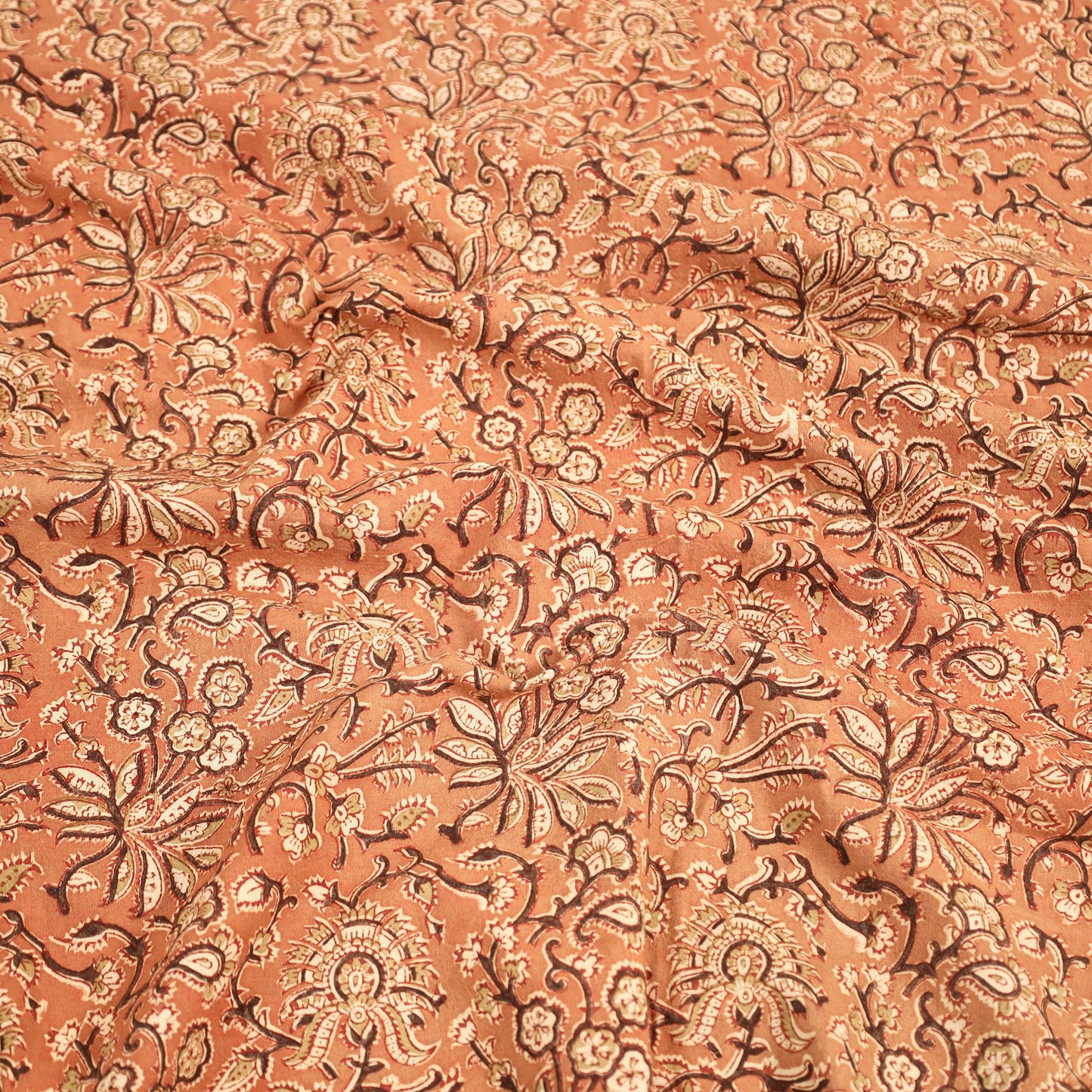 Block Print Cotton Double Pedana Kalamkari Bed Sheet