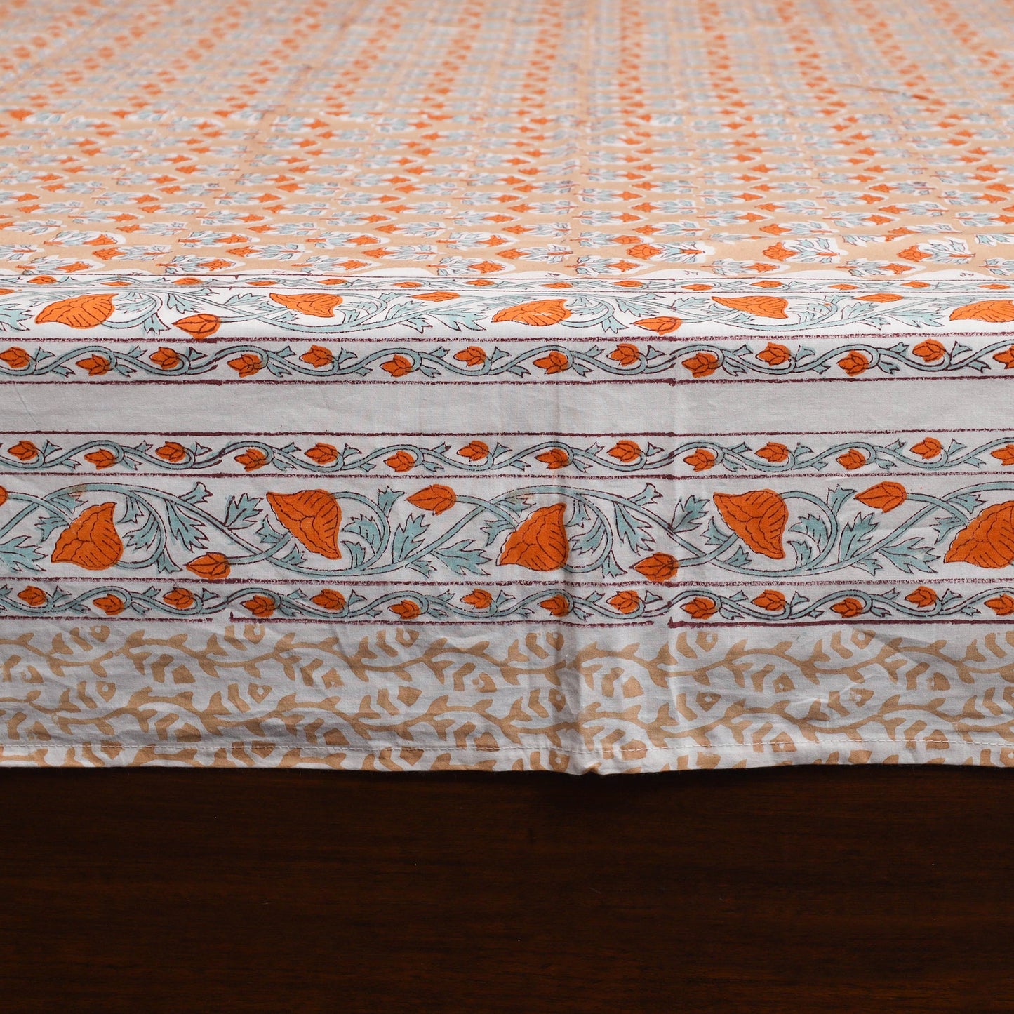 Cotton double sanganeri bed sheet set (108 x 90 in) 06