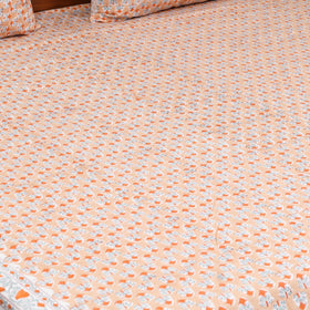 Cotton double sanganeri bed sheet set (108 x 90 in) 06