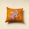 Orange - cotton hand batik cushion cover (18 x 18 in) 44