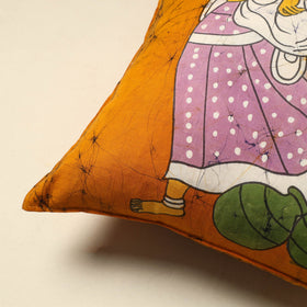  Orange Cotton Hand Batik Cushion Cover
