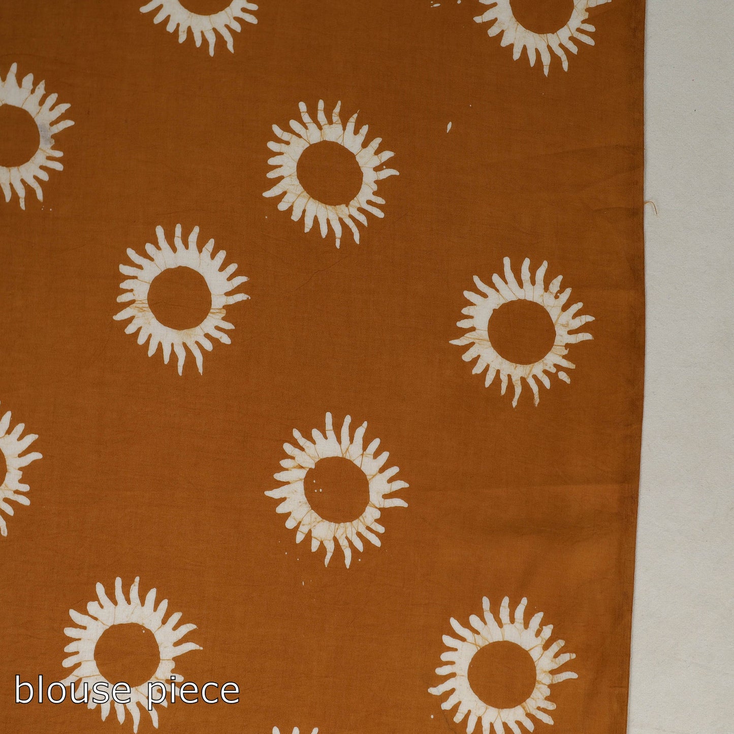 Buy Cotton Orange Hand Batik Print Saree online
