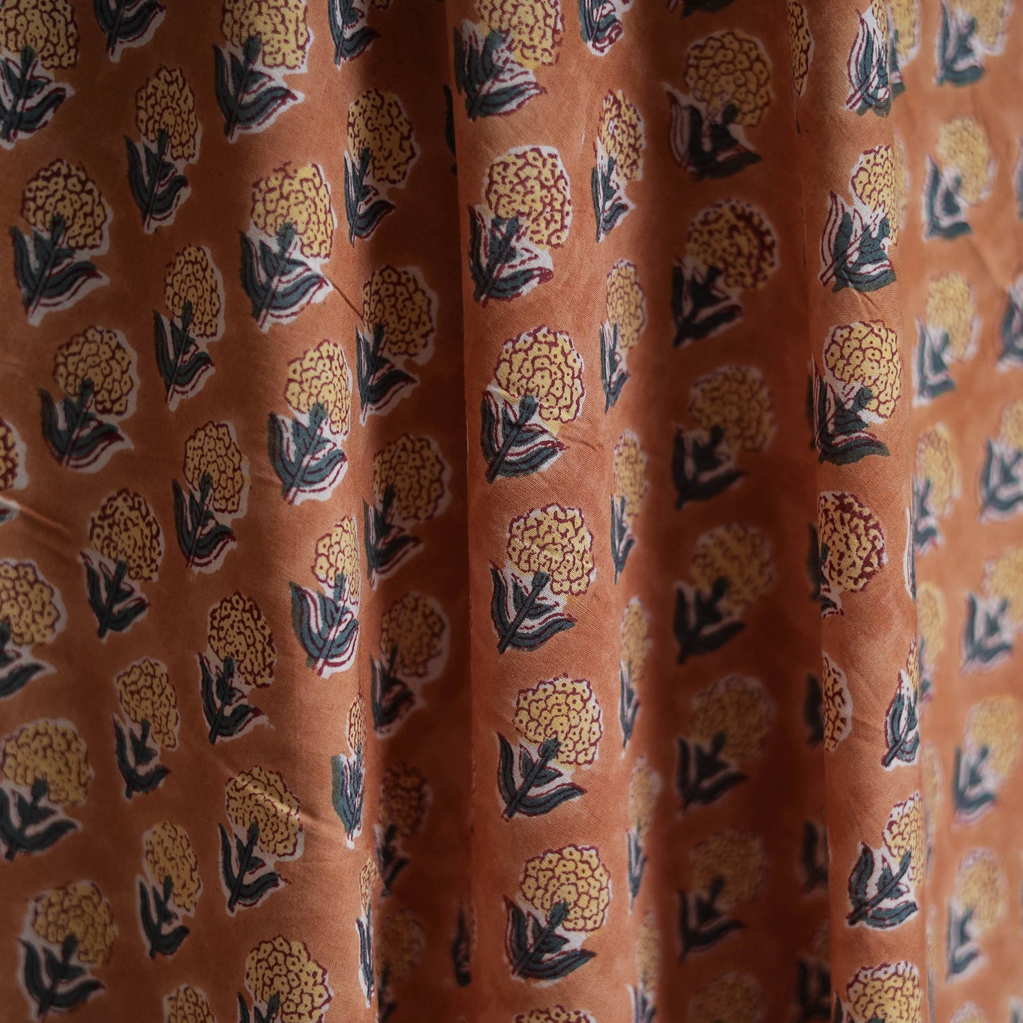 Cotton hand block sanganeri print fabric 18 - handcrafted