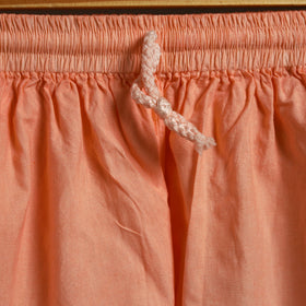 Buy Orange Cotton Hand Embroidery Chikankari Short