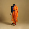 Orange - cotton jacquard dupatta with thread border 21