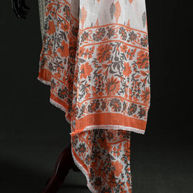 Cotton jaipur printed dupatta 05 - handcrafted