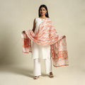  Orange Cotton Jaipur Printed Dupatta 