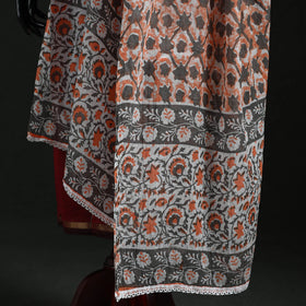 Cotton jaipur printed dupatta 72 - handcrafted