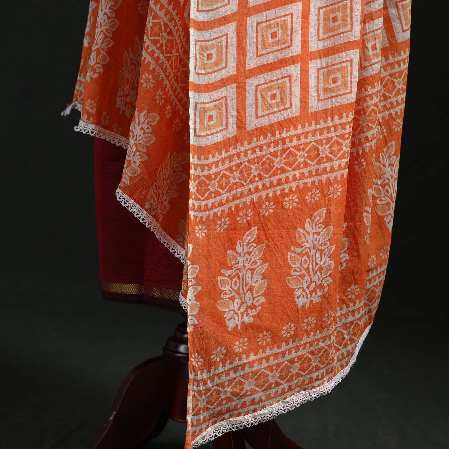 Cotton jaipur printed dupatta 78 - handcrafted