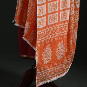 Cotton jaipur printed dupatta 78 - handcrafted