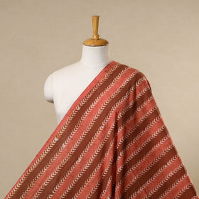 Orange - cotton kutch batik fabric 13 - handcrafted
