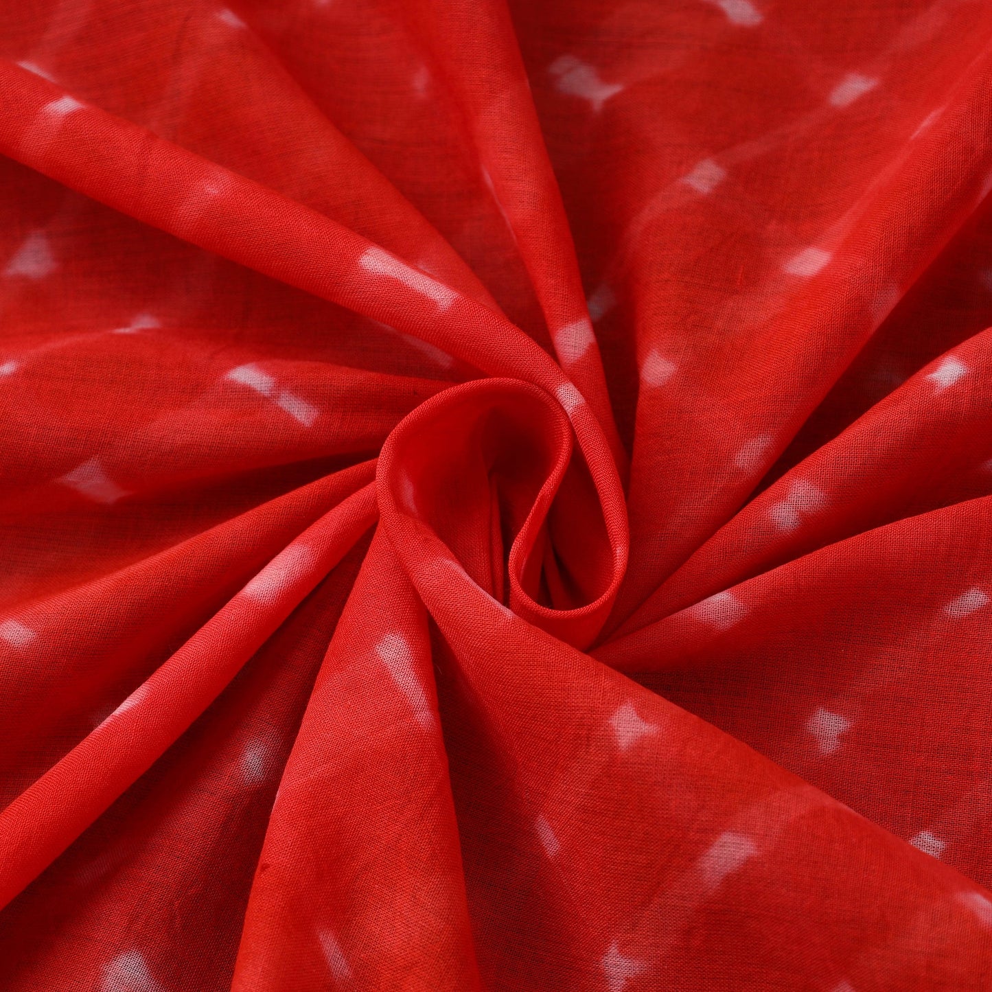 Orange Cotton Mothra Tie-Dye Leheriya Fabric