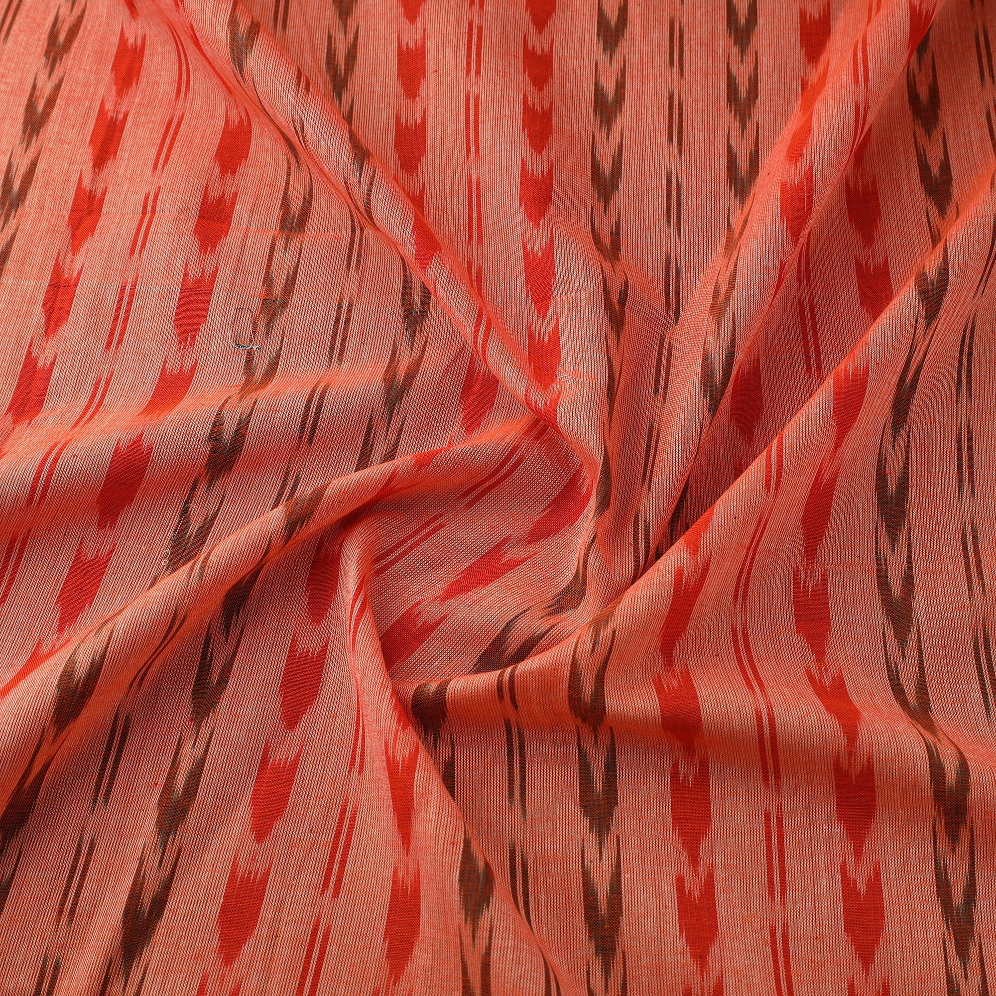 Orange Cotton Sambalpuri Ikat Fabric Orange Cotton Sambalpuri Ikat Fabric