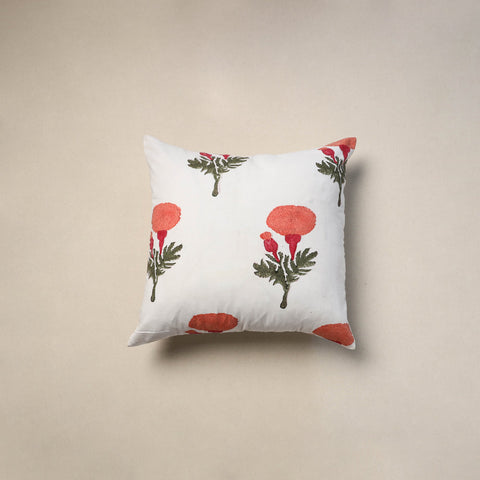 Cotton sanganeri cushion cover (16 x 16 in) 101
