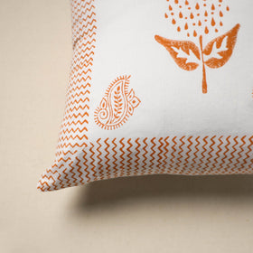 Cotton sanganeri cushion cover (16 x 16 in) 20 - handcrafted