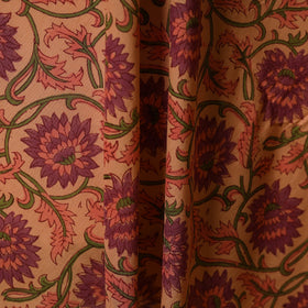 Orange - cotton sanganeri fabric 15 - handcrafted