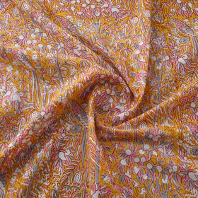 Orange - cotton sanganeri fabric 16 - handcrafted