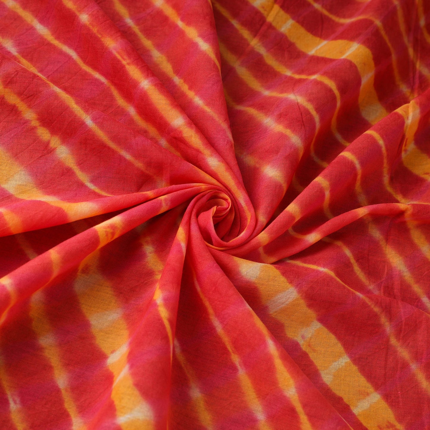 Handloom Cotton Tie-Dye Leheriya Fabric