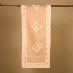 Buy Cut Work Cotton Orange Barmer Applique Stole