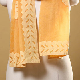 Orange - cut work cotton barmer applique stole 48
