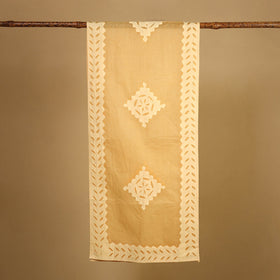 Orange - cut work cotton barmer applique stole 48