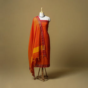 Dharwad cotton 3pc unstitched dress material with border 10