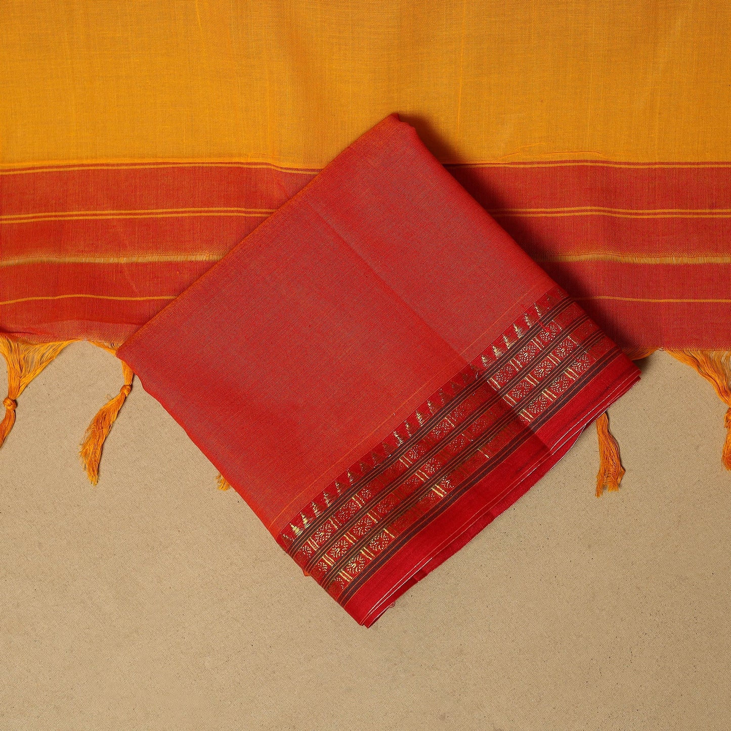 Dharwad cotton 3pc unstitched dress material with border 10