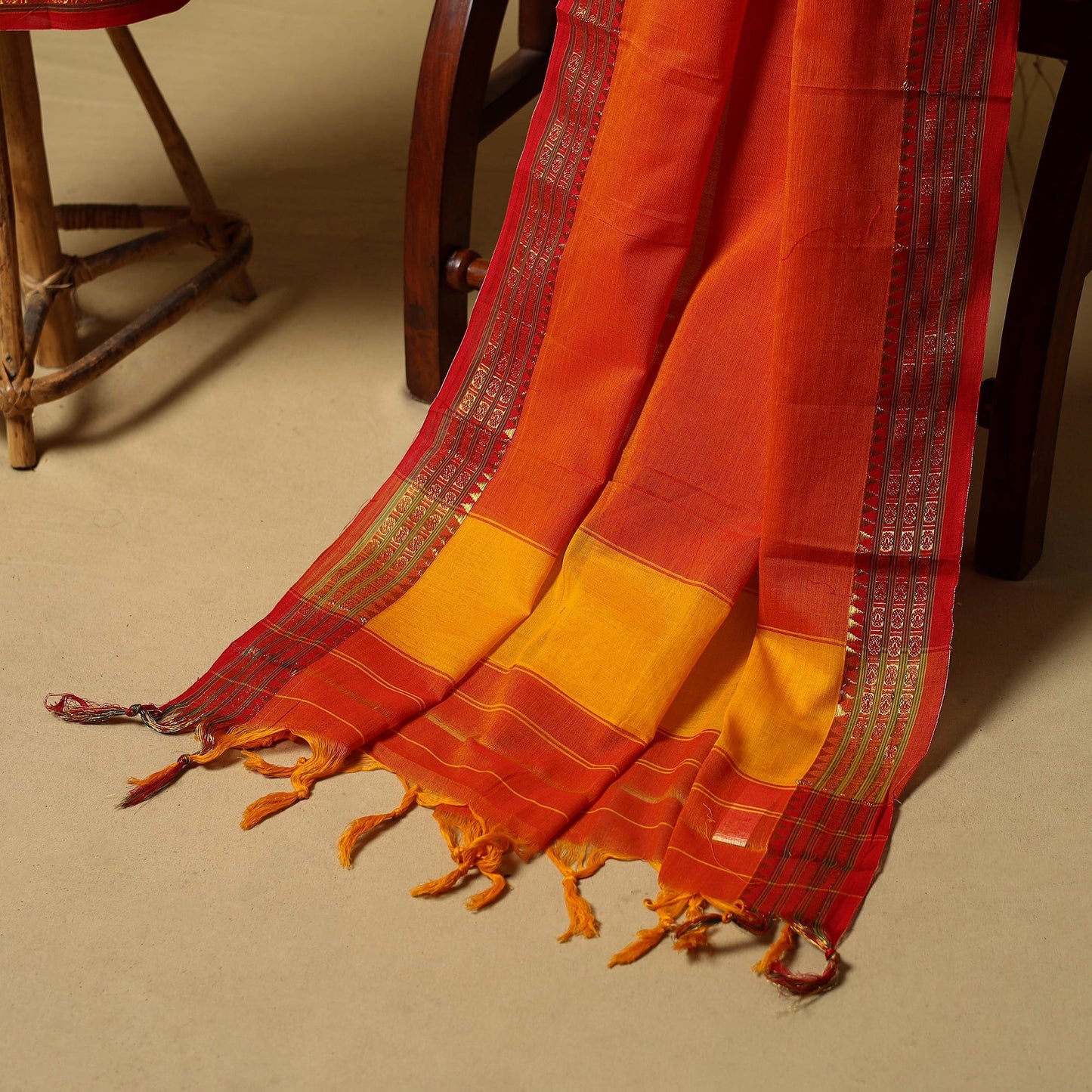 Dharwad cotton 3pc unstitched dress material with border 10