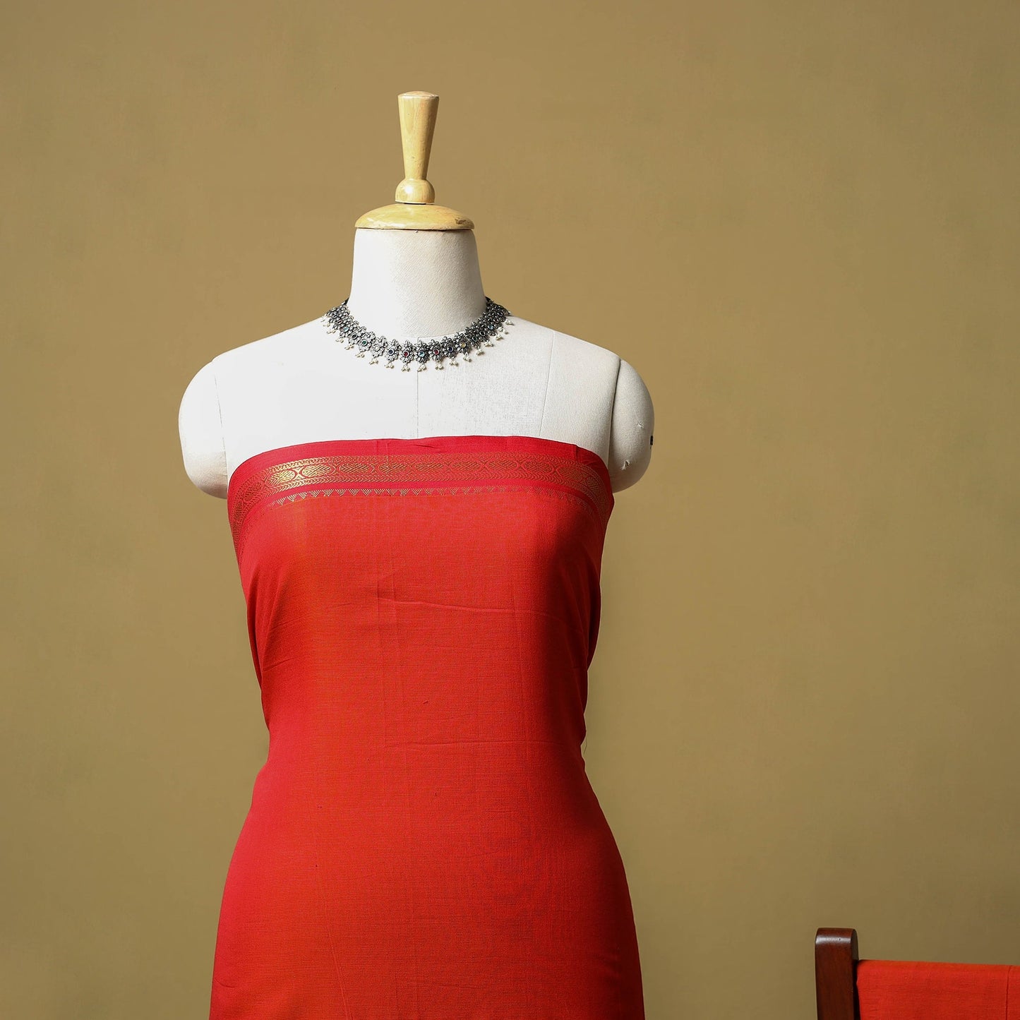 Dharwad cotton 3pc unstitched dress material with border 20