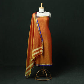 Dharwad cotton 3pc unstitched dress material with thread