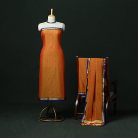 Dharwad cotton 3pc unstitched dress material with thread
