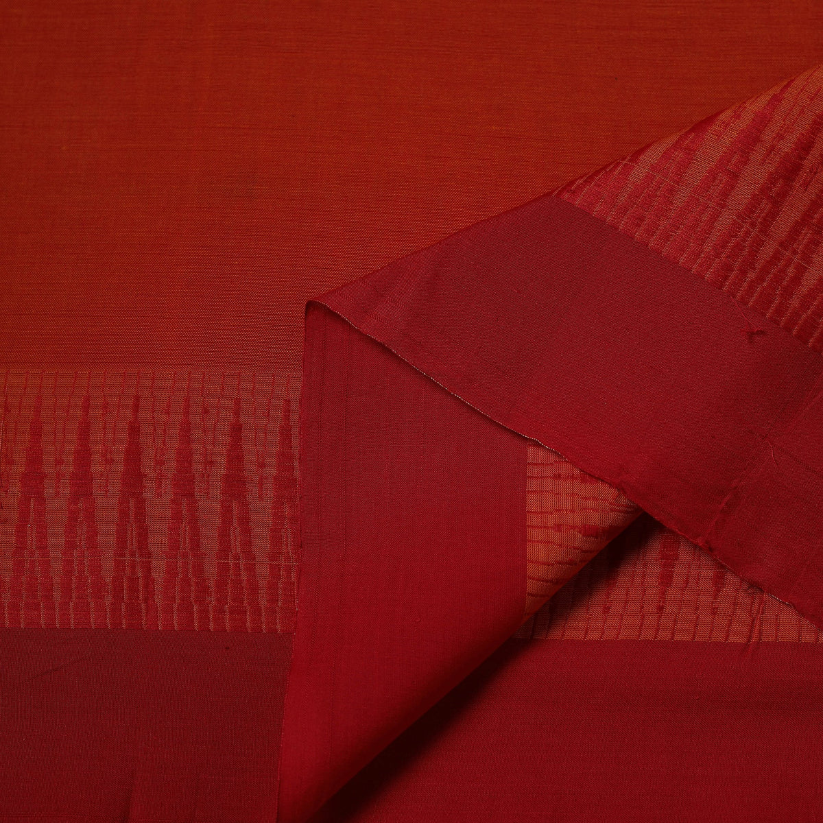 Dharwad cotton fabric with border 28 - handcrafted