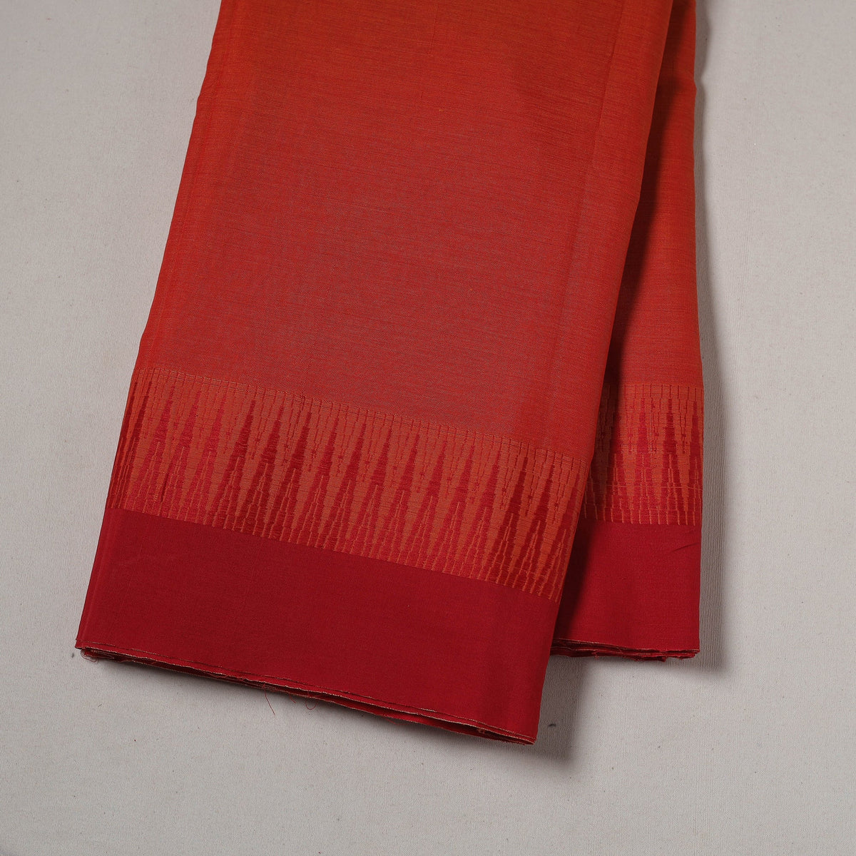 Dharwad cotton fabric with border 28 - handcrafted